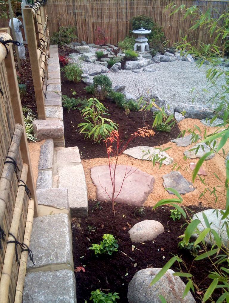 View of memorial garden and wild flowers